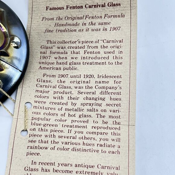 Fenton Spanish Lace Compote Amethyst Iridescent Carnival Glass 6.5" Tall-NOS/NWT - Picture 10 of 13